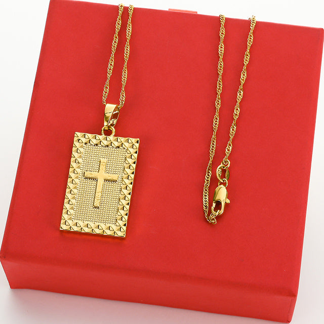 fashion cross chain necklace women neckwear