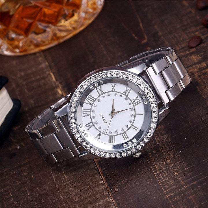 vansvar brand rose gold watch luxury women dress rhinestone quartz watch casual women stainless steel wristwatches female clock