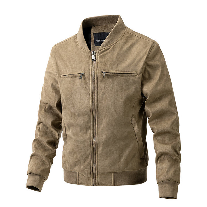 Jacket Double Zipper Pocket Clothing Mens