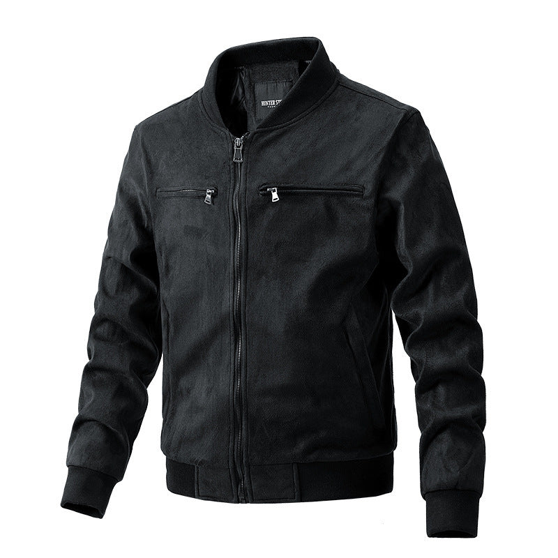 Jacket Double Zipper Pocket Clothing Mens