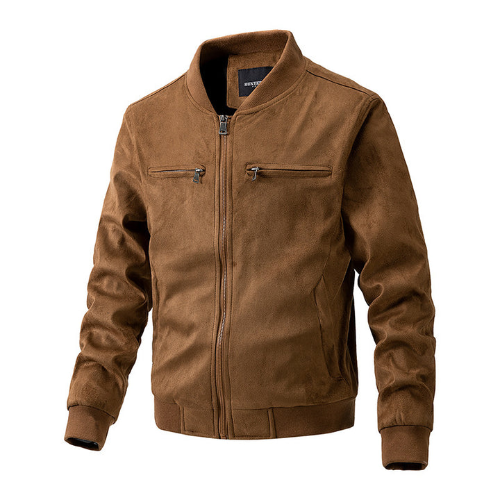 Jacket Double Zipper Pocket Clothing Mens