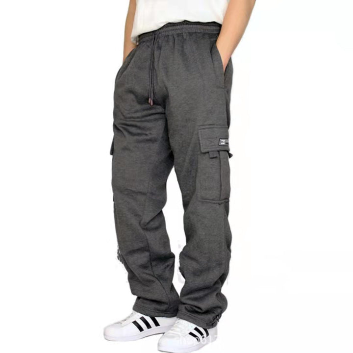 Men Pants Sweatpants Stretch Elastic Waist Jogger Sports Pants Drawstring Trousers Fashion Mens Clothing